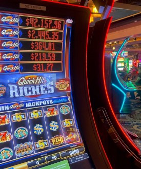 A photo of a slot machine at a casino.