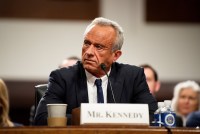 A photo of Robert F. Kennedy Jr. at a Senate hearing.